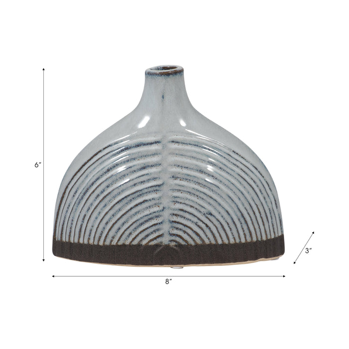 Ceramic 6\" Half Dome Arch Vase - Blue 