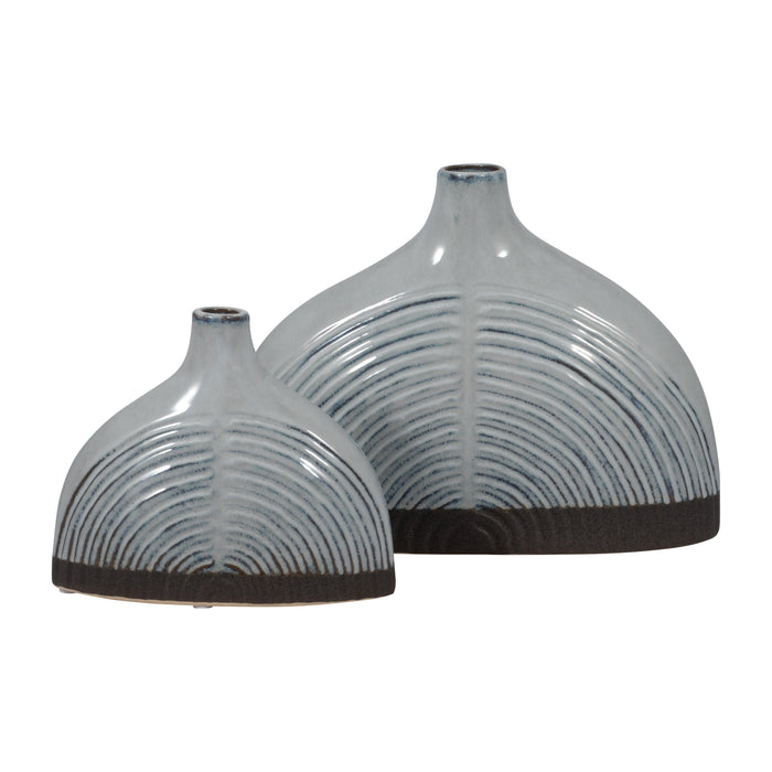 Ceramic 6\" Half Dome Arch Vase - Blue 