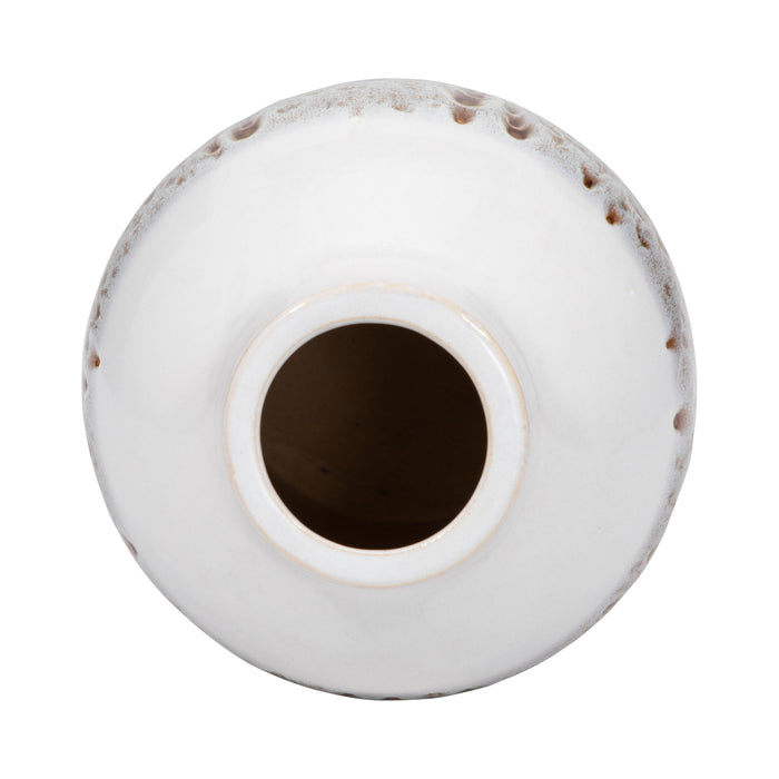Clay 11\" Ombre Reactive Vase - Brown and White