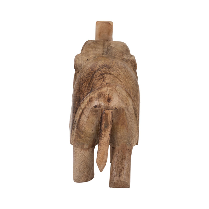 Mango Wood 7\" Elephant - Brown