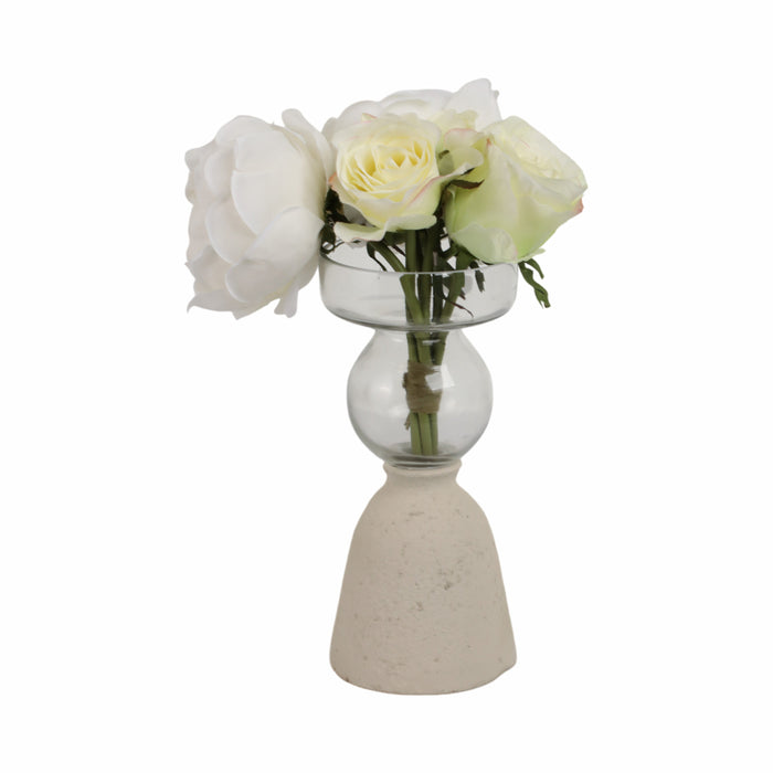 Ecomix Glass 9\" Vase - Ivory