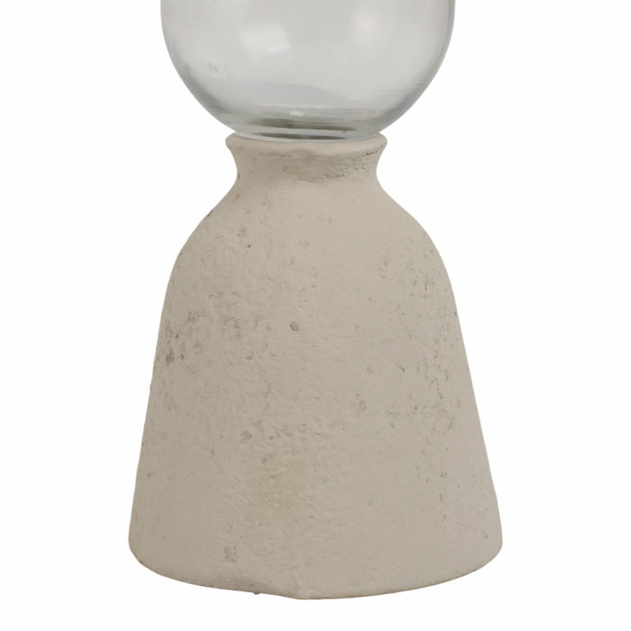 Ecomix Glass 9\" Vase - Ivory