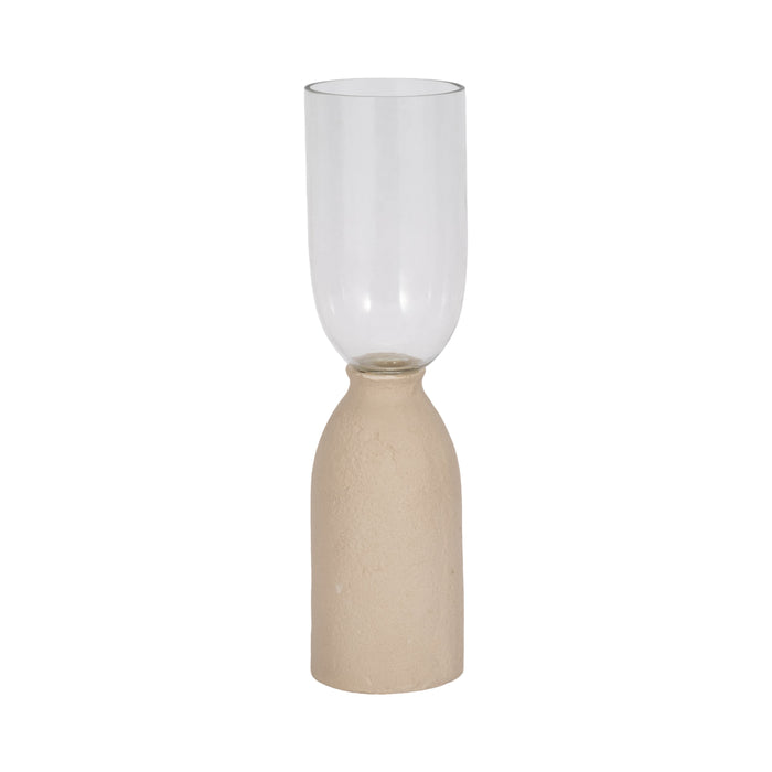 Ecomix Glass 15\" Vase - Ivory