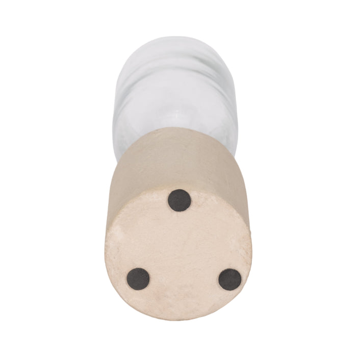 Ecomix Glass 15\" Vase - Ivory