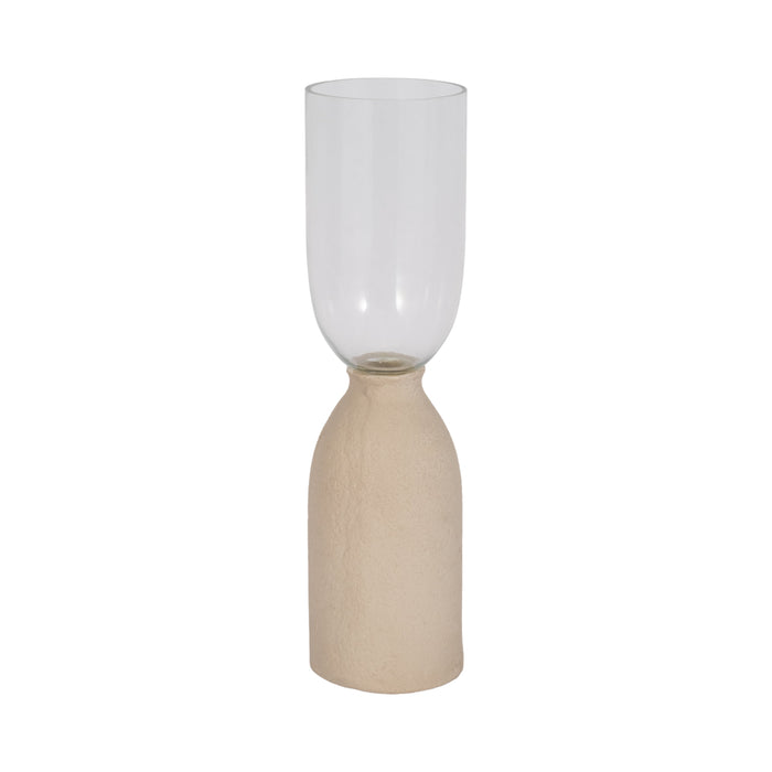 Ecomix Glass 15\" Vase - Ivory