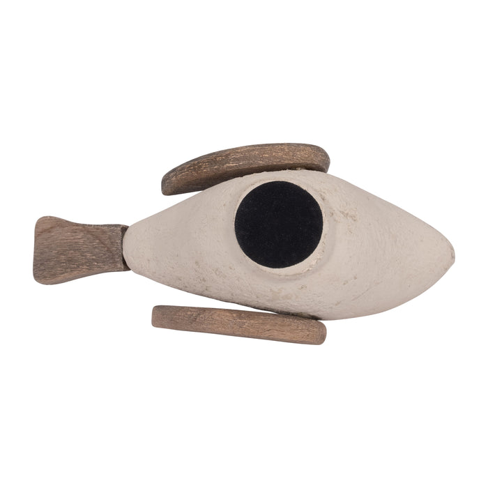 Ecomix - 10\" Bird Decoration - Ivory 