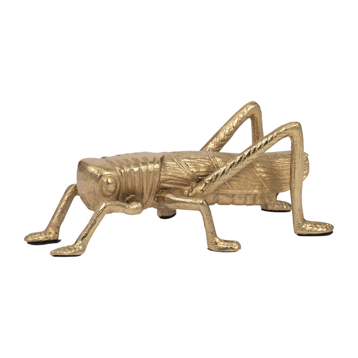 Metal 6\" Grasshopper - Gold 