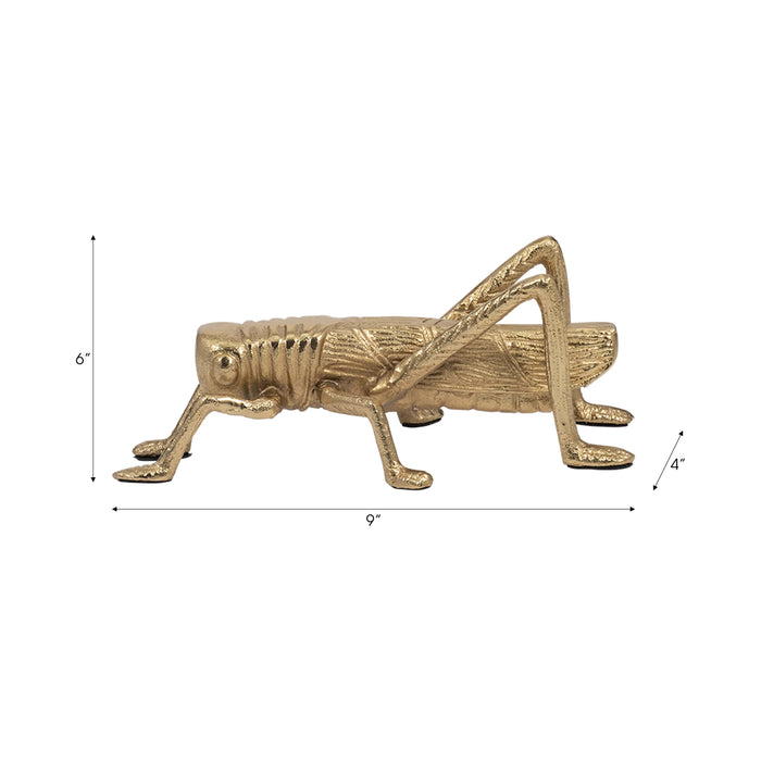 Metal 6\" Grasshopper - Gold 
