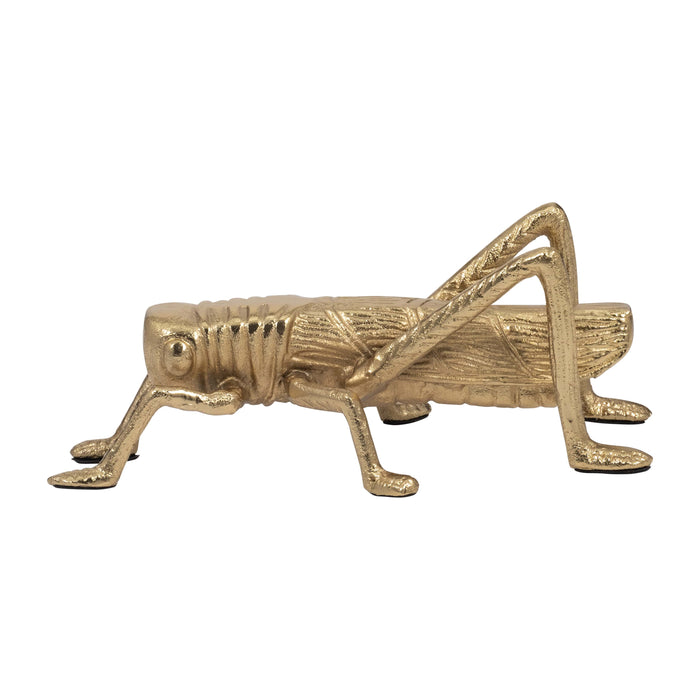 Metal 6\" Grasshopper - Gold 
