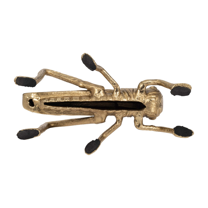 Metal 6\" Grasshopper - Gold 