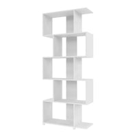 Manhattan Comfort Charming Petrolina Z Bookcase with 5 Shelves - White