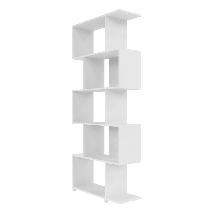 Manhattan Comfort Charming Petrolina Z Bookcase with 5 Shelves - White