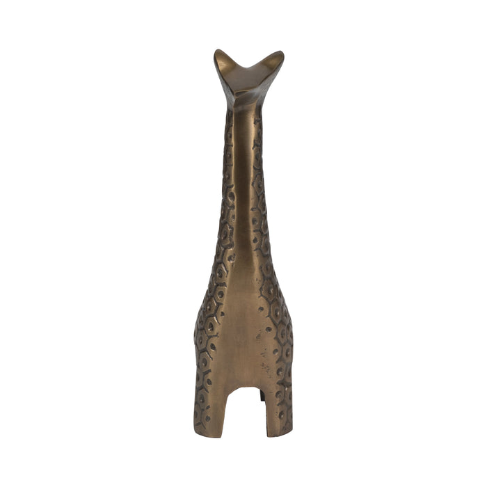 Metal 10\" Honeycomb Giraffe - Bronze