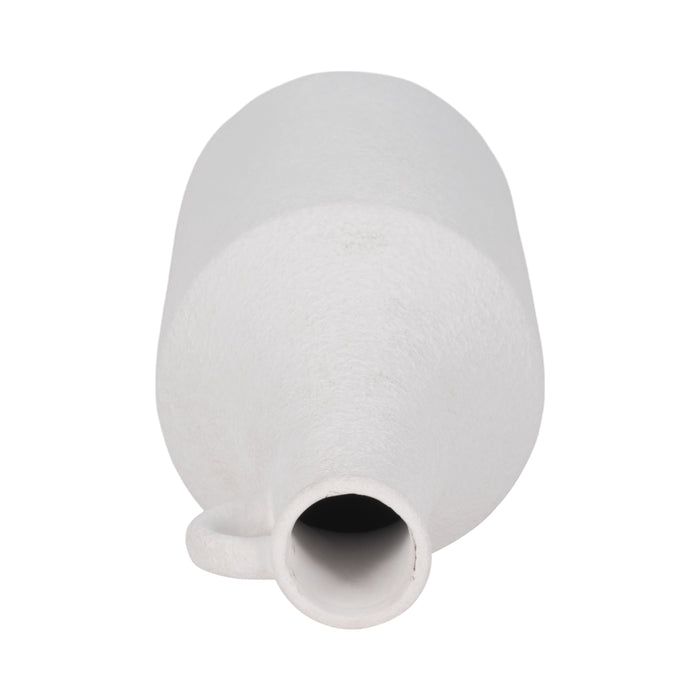 Dolomite 16\" Rough Textured Bottle Vase - White