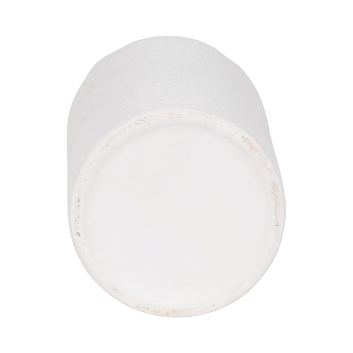 Dolomite 12\" Rough Textured Bottle Vase - White