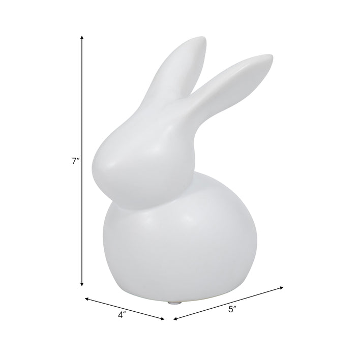 7\" Modern Bunny - White 
