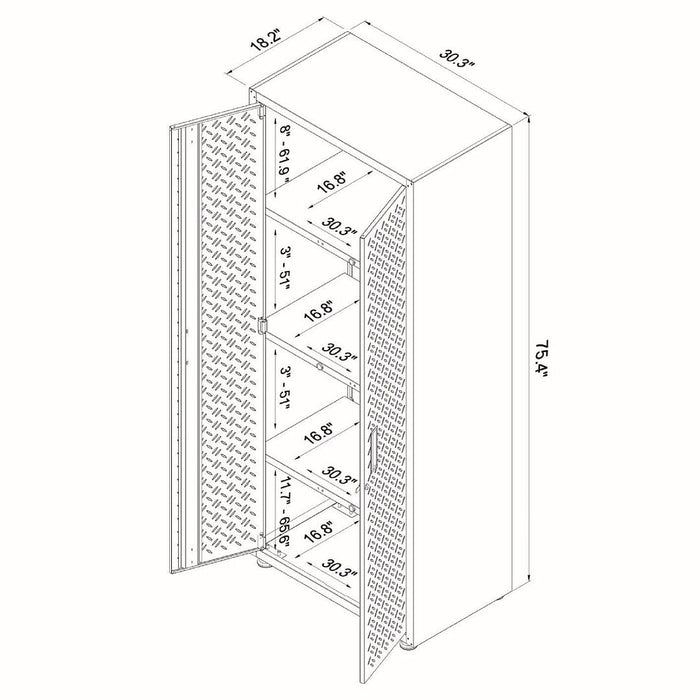 Fortress 74.8\" Garage Cabinet 