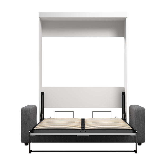 Bestar Pur Full Murphy Bed with Sofa - White