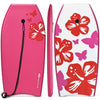 Goplus 41'' Super Lightweight Bodyboard Surfing W/leash Eps Core Boarding Ixpe Pink