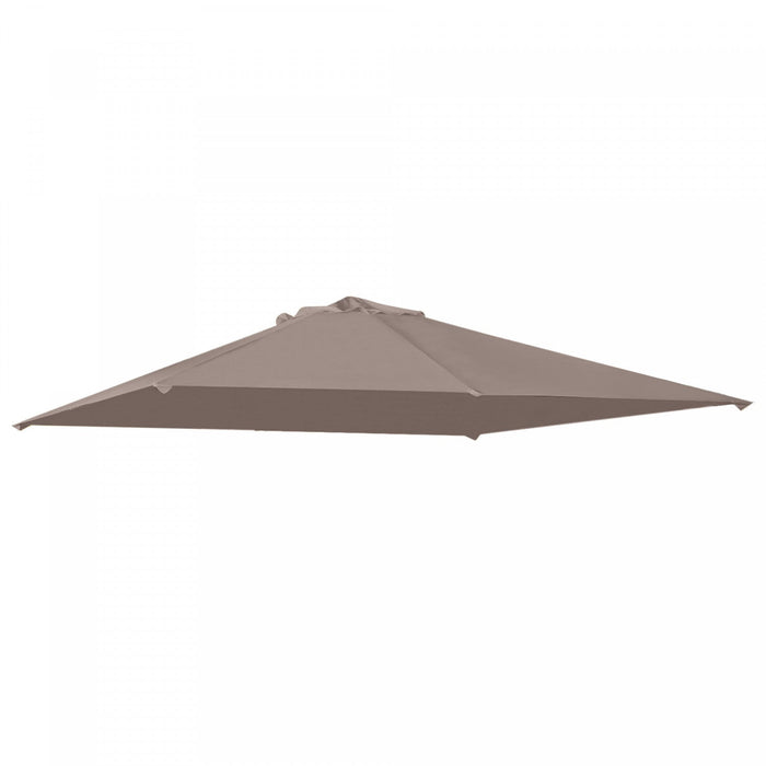 Outsunny 9.8' X 9.7' Square Gazebo Canopy Replacement Uv Protected Top Cover Sun Shade Beige