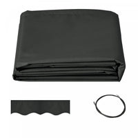 Outsunny 11' X 10' Retractable Awning Fabric Replacement Outdoor Sunshade Canopy Awning Cover, Uv Pr