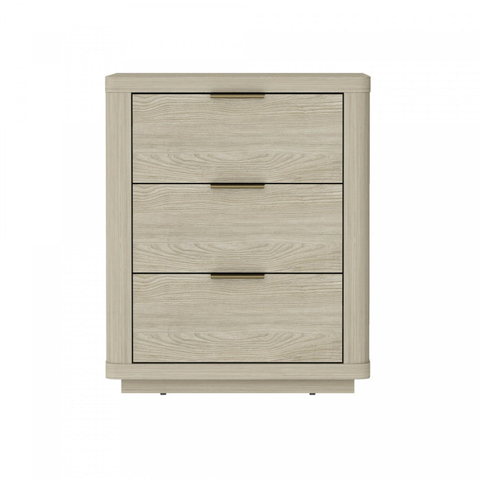 Evelyn Modern 20\" Nightstand in Natural (3-Drawer) 