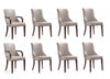 Shubert Modern 8-Piece Dining Chair Set in Light Gray 