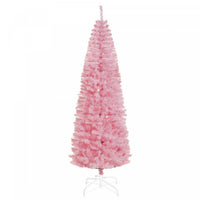 Homcom 7ft Pencil Artificial Christmas Tree With 818 Branch Tips