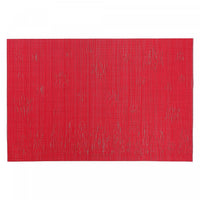 Vinyl Placemat Winter Forest Red - Set of 12