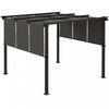 Outsunny 10' X 10' Metal Pergola With Retractable Canopy For Patio, Deck