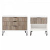 Dumbo Modern 2-Piece Dresser Set in Rustic Gray and White 