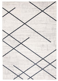 Damali Ivory/Blue Machine Washable Area Rug - 5'0