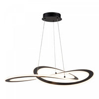 Wave Black Integrated LED Chandelier