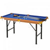 Soozier 55" Portable Mini Billiard Table, Foldable Pool Table, Blue