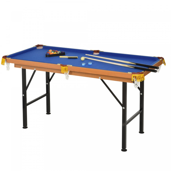 Soozier 55" Portable Mini Billiard Table, Foldable Pool Table, Blue