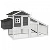 Pawhut 69\" Chicken Coop Wooden Hen House Rabbit Hutch Poultry Cage Pen Outdoor Backyard With Outdoor