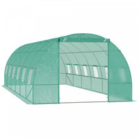 Outsunny 26.2' X10' X 6.7' Large Walk In Tunnel Greenhouse Garden Plant Seed Green House Premium Ste