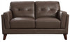 Hydeline Rowan Leather Loveseat - Brown