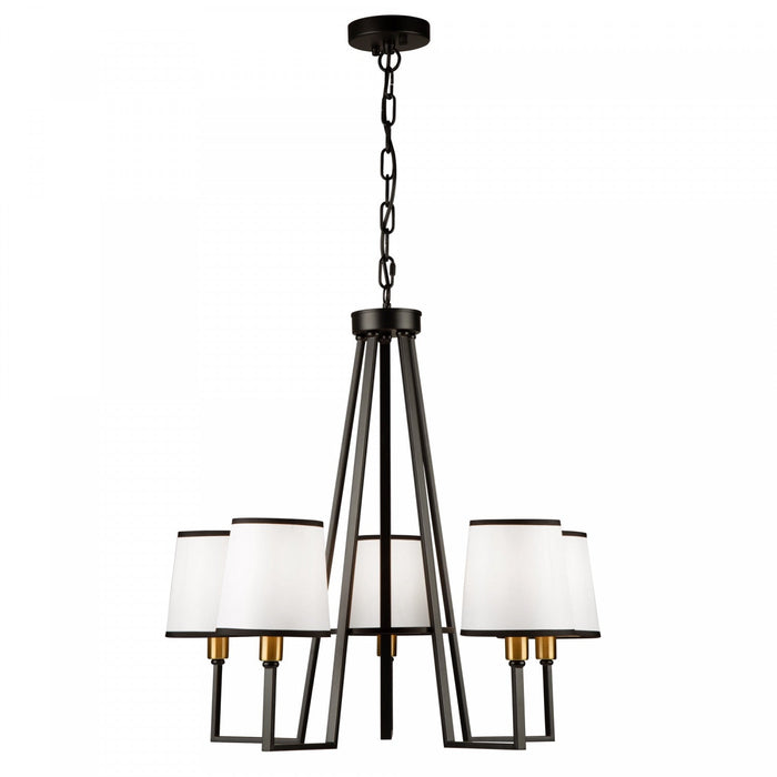 Coco 5-Light Black and Gold Chandelier 