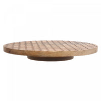 Mango Wood Honeycomb Lazy Susan Dinnerware