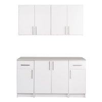 Elite 64-inch 5-piece Garage Storage Cabinet Set B - White
