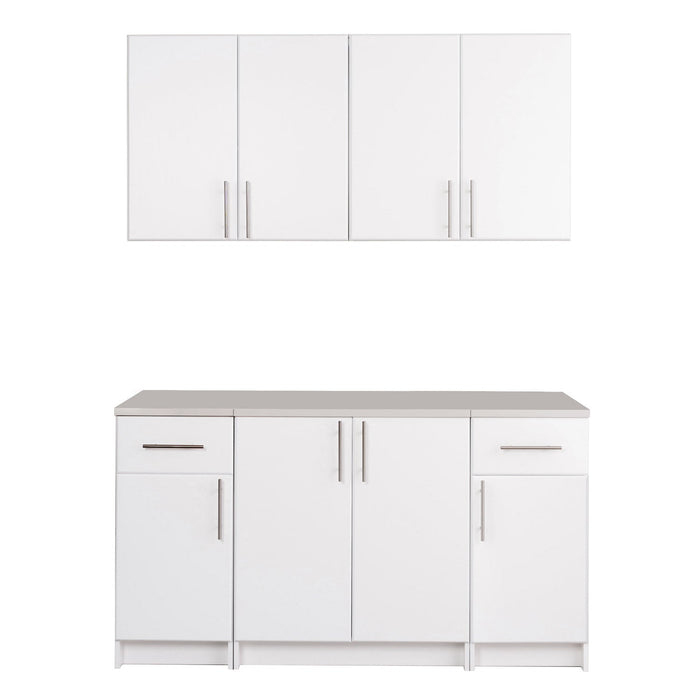 Elite 64-inch 5-piece Garage Storage Cabinet Set B - White 