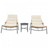 Sunset Modern 3-Piece Conversation Set in Cream 