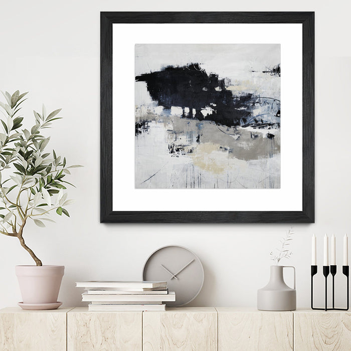 \"Big Bonanza\" Matted and Framed Black 36x36 Wall Art