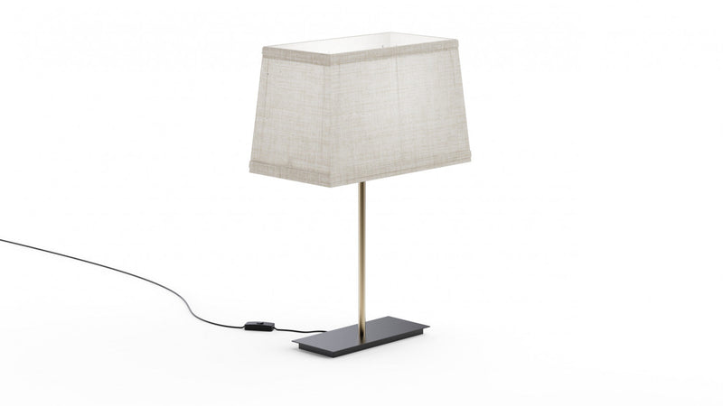 24\" Gold Classic Square Table Lamp with Textured Shade 