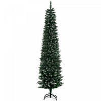 Homcom 6ft Artificial Snow Dipped Pencil Christmas Tree With 570 Branch Tips