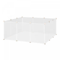 Pawhut Pet Puppy Dog Playpen, Portable Diy Catio Small Animal Cage For Bunny Chinchilla Guinea Pig I