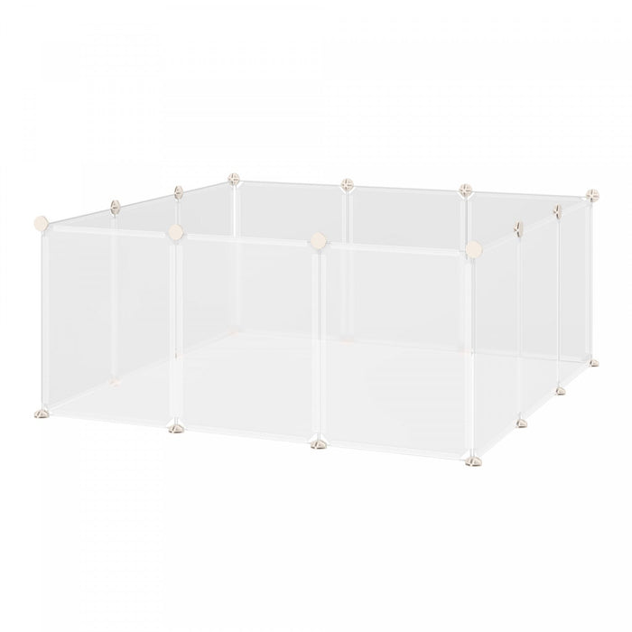 Pawhut Pet Puppy Dog Playpen, Portable Diy Catio Small Animal Cage For Bunny Chinchilla Guinea Pig I