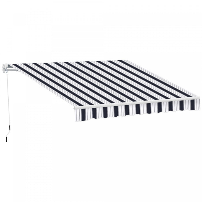 Outsunny 8' x 7' retractable awning, patio awnings, sunshade shelter with 280g/m² Uv & Water-resista