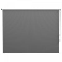 Outsunny Outdoor Roller Shade, 8' X 6' Patio Door Blinds, Light Grey